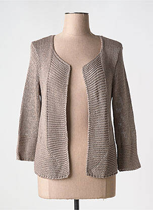 Vestă cu mâneci lungi maro TEL'TELLE femeie