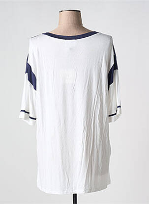 Tricou croială dreaptă mâneci scurte alb MARINA V femeie
