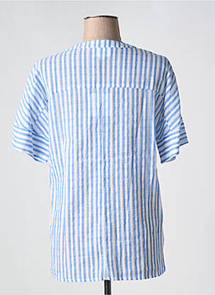 Tricou croială dreaptă mâneci scurte albastru MARINA V femeie