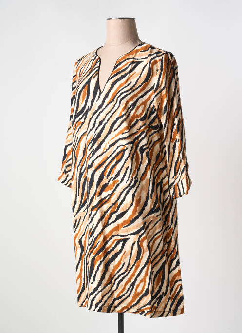 Rochie midi maro HALOGENE femeie