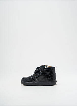 Botine/ghete material neted vârf rotund negru FALCOTTO fată