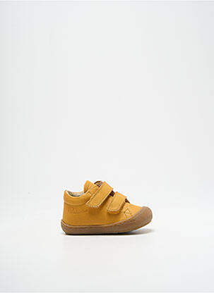 Adidași material neted vârf rotund galben NATURINO băiat