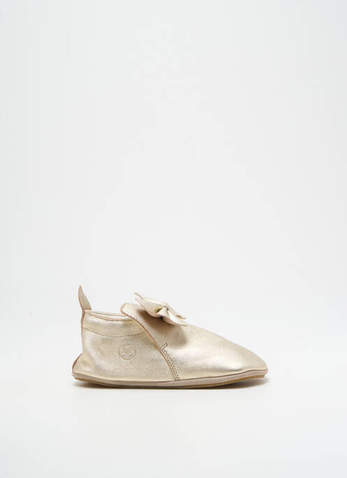 Papuci/Pantofi de casă auriu NATURINO fată