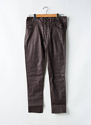 Pantalon slim talie joasă talie joasă maro DDP femeie