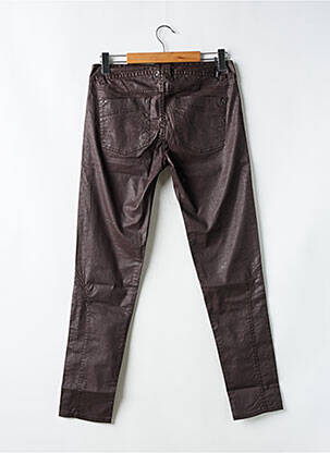 Pantalon slim talie joasă talie joasă maro DDP femeie