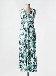 Rochie lungă imprimeu fantezie fără mâneci verde MARC AUREL femme