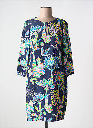 Rochie midi mâneci 3/4 mâneci 3/4 albastru VILAGALLO femeie