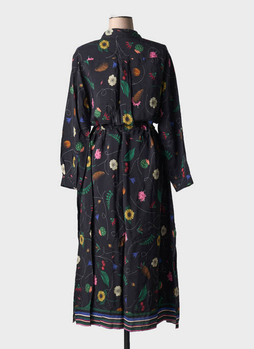 Rochie lungă mâneci lungi mâneci lungi negru VILAGALLO femme