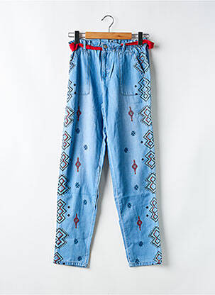 Pantalon drept albastru DESIGUAL femeie