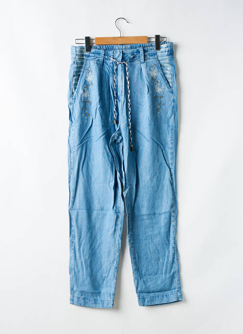 Pantalon drept albastru DESIGUAL femeie