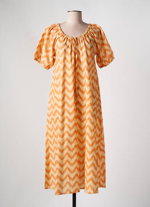 Rochie midi portocaliu deschis MUS & BOMBON femeie