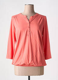 Bluză guler rotund mâneci 3/4 portocaliu BRANDTEX femme