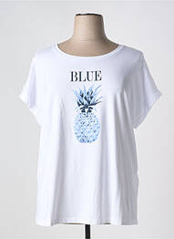 Tricou croială dreaptă mâneci scurte alb BRANDTEX femme