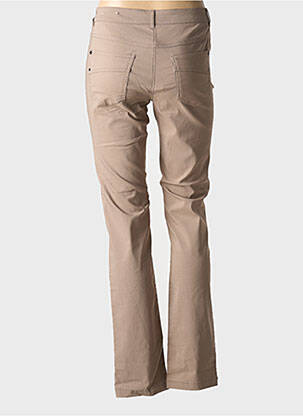 Pantalon slim țesătură poplin mărime normală maro SIGNATURE femeie