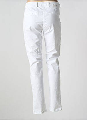 Pantalon chino țesătură poplin mărime normală alb PAKO LITTO femeie