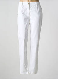 Pantalon chino țesătură poplin mărime normală alb PAKO LITTO femme
