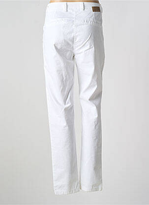Pantalon chino țesătură poplin mărime normală alb PAKO LITTO femeie