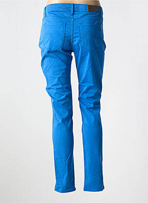 Pantalon slim țesătură poplin mărime normală albastru IMPAQT femeie