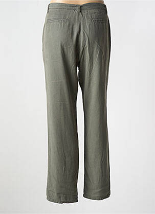 Pantalon drept țesătură poplin mărime normală verde IMPAQT femeie
