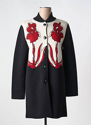 Palton lung negru MOSCHINO femeie