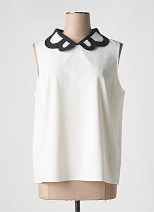 Top alb MOSCHINO femeie