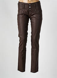 Pantalon slim talie joasă talie joasă maro SALSA femme