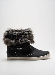 Botine/ghete material neted toc plat până la 3 cm negru PEPE JEANS femeie