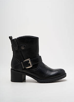 Botine/ghete material neted toc de 4 la 6 cm negru CHATTAWAK femeie
