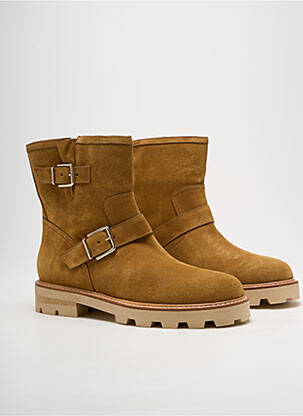 Botine/ghete nubuc toc plat până la 3 cm maro JIMMY CHOO femeie