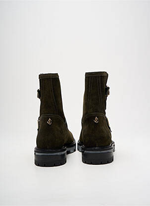 Botine/ghete nubuc toc plat până la 3 cm verde JIMMY CHOO femeie