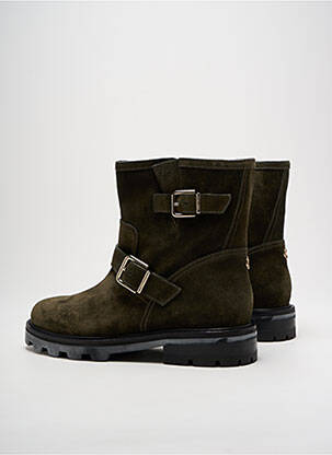 Botine/ghete nubuc toc plat până la 3 cm verde JIMMY CHOO femeie