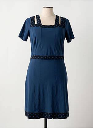 Rochie midi mâneci scurte mâneci scurte albastru MERI & ESCA femeie