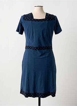 Rochie midi mâneci scurte mâneci scurte albastru MERI & ESCA femeie