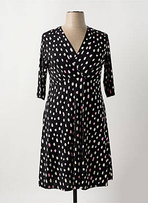 Rochie midi mâneci 3/4 mâneci 3/4 negru DIVAS femeie