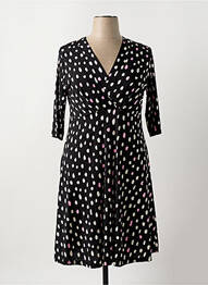 Rochie midi mâneci 3/4 mâneci 3/4 negru DIVAS femme