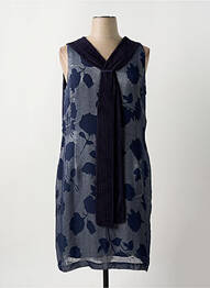 Rochie midi imprimeu floral fără mâneci albastru GUY DUBOUIS femme