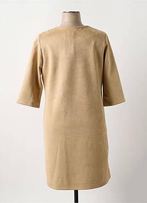 Rochie midi mâneci 3/4 mâneci 3/4 bej PLURIELLES femeie