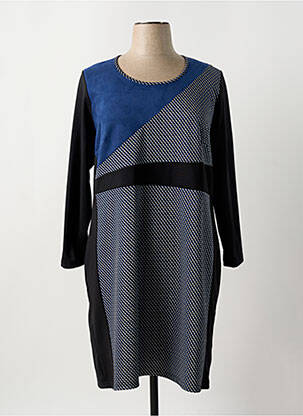 Rochie midi imprimeu fantezie mâneci lungi negru GUY DUBOUIS femeie