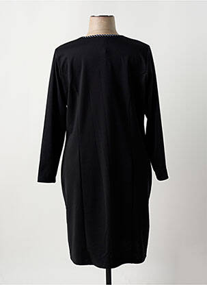 Rochie midi imprimeu fantezie mâneci lungi negru GUY DUBOUIS femeie