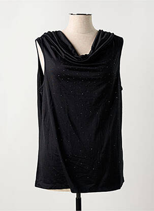 Top negru MARBLE femeie