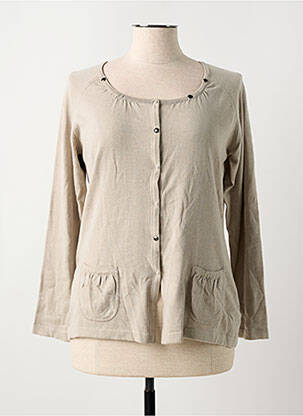 Vestă cu mâneci lungi bej TELMAIL femeie