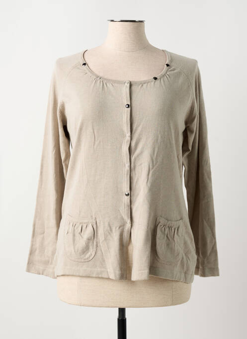 Vestă cu mâneci lungi bej TELMAIL femeie