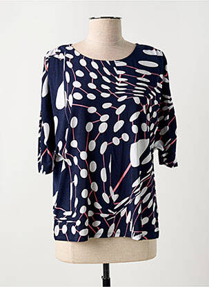 Tricou mâneci 3/4 mâneci 3/4 albastru MARBLE femeie