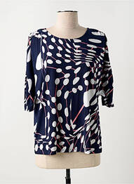 Tricou mâneci 3/4 mâneci 3/4 albastru MARBLE femme