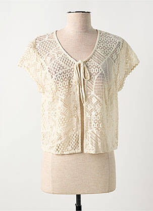 Vestă cu mâneci scurte alb JAC JAC femeie