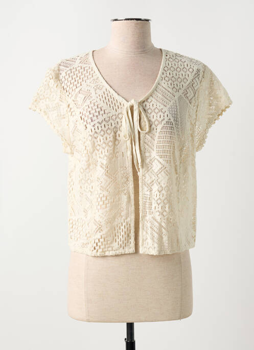 Vestă cu mâneci scurte alb JAC JAC femeie