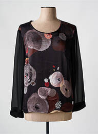 Tricou mâneci lungi mâneci lungi negru GUY DUBOUIS femme