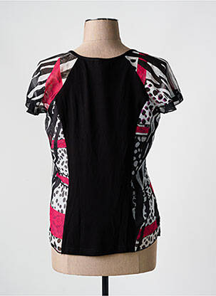Tricou imprimeu fantezie mâneci scurte negru GUY DUBOUIS femeie