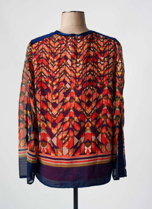 Bluză imprimeu fantezie mâneci lungi portocaliu FRED SABATIER femme