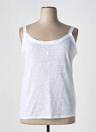 Top țesătură jersey bretele subțiri alb MARBLE femme